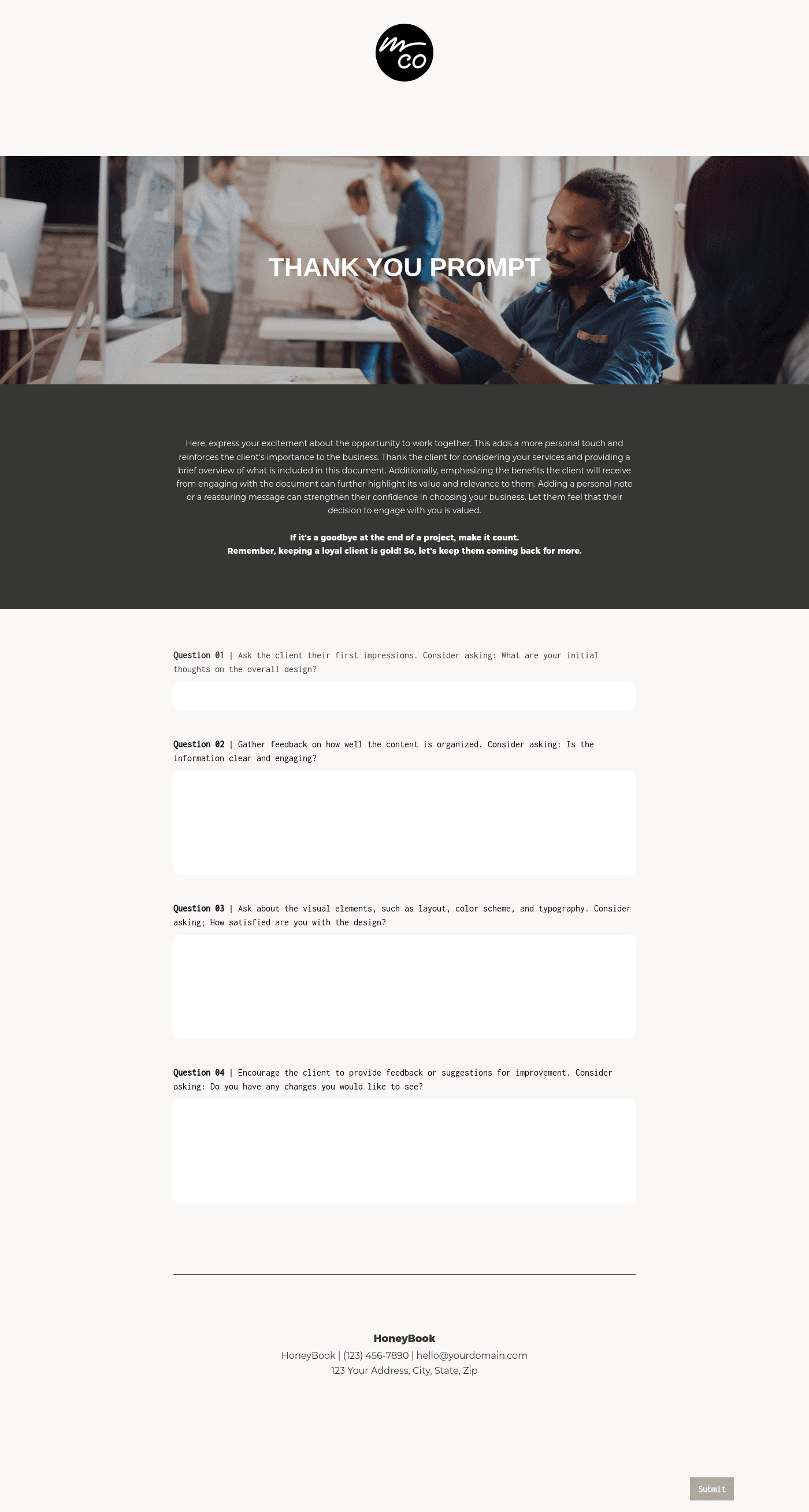 Graphic Design Feedback Questionnaire