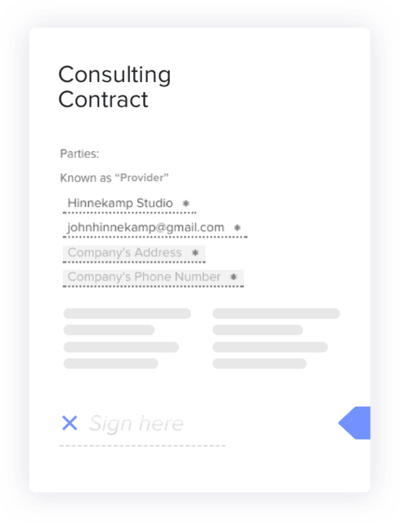 consulting contract with our crm for consultants