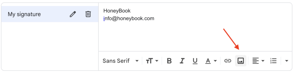 Image inside gmail signature