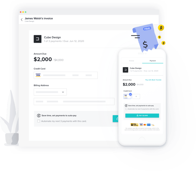 Online payment software with HoneyBook