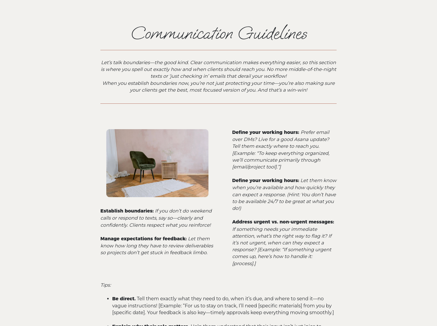 Communication Guidelines