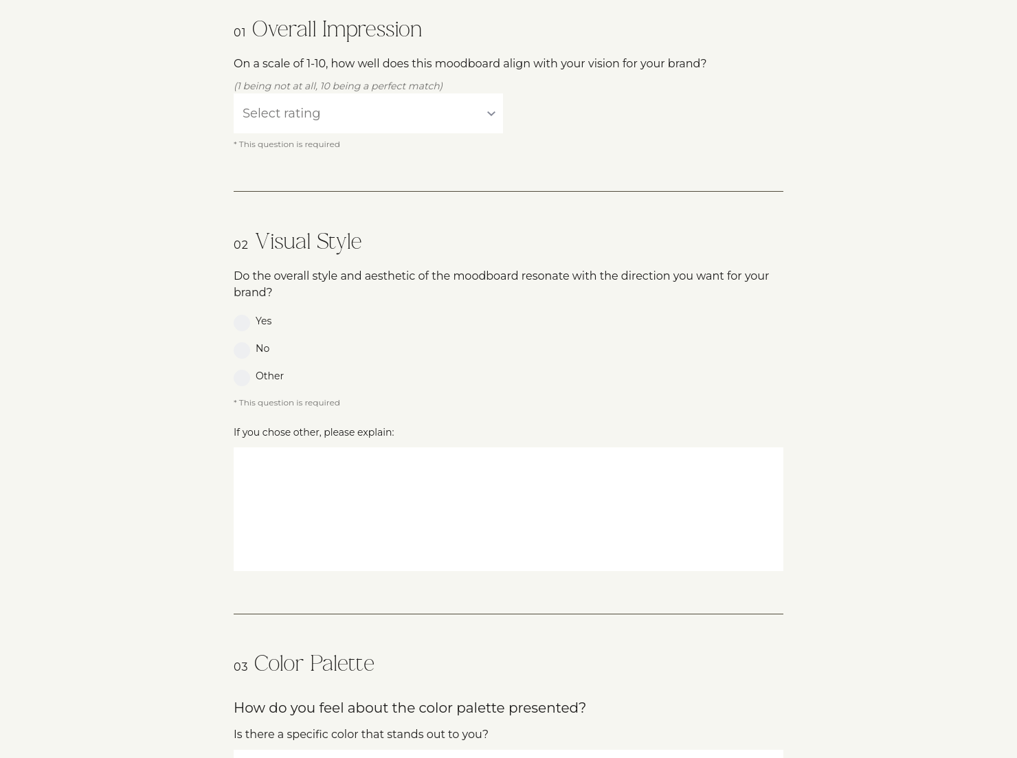 Feedback Questionnaire