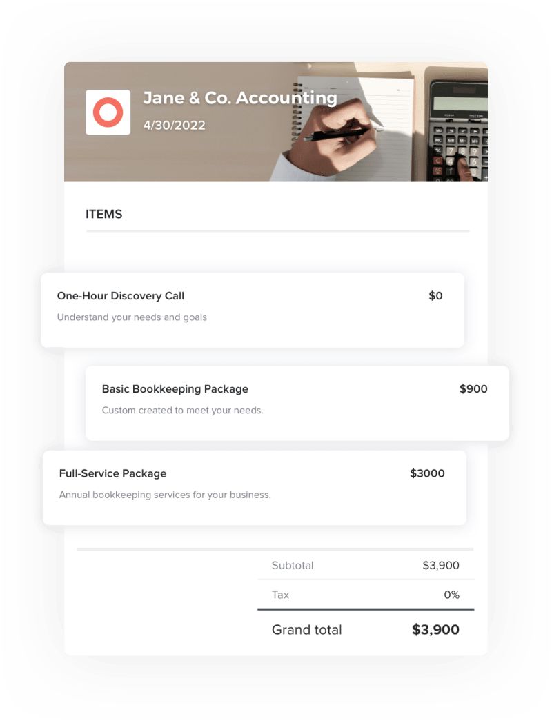 create accounting invoice with client management software for accountants