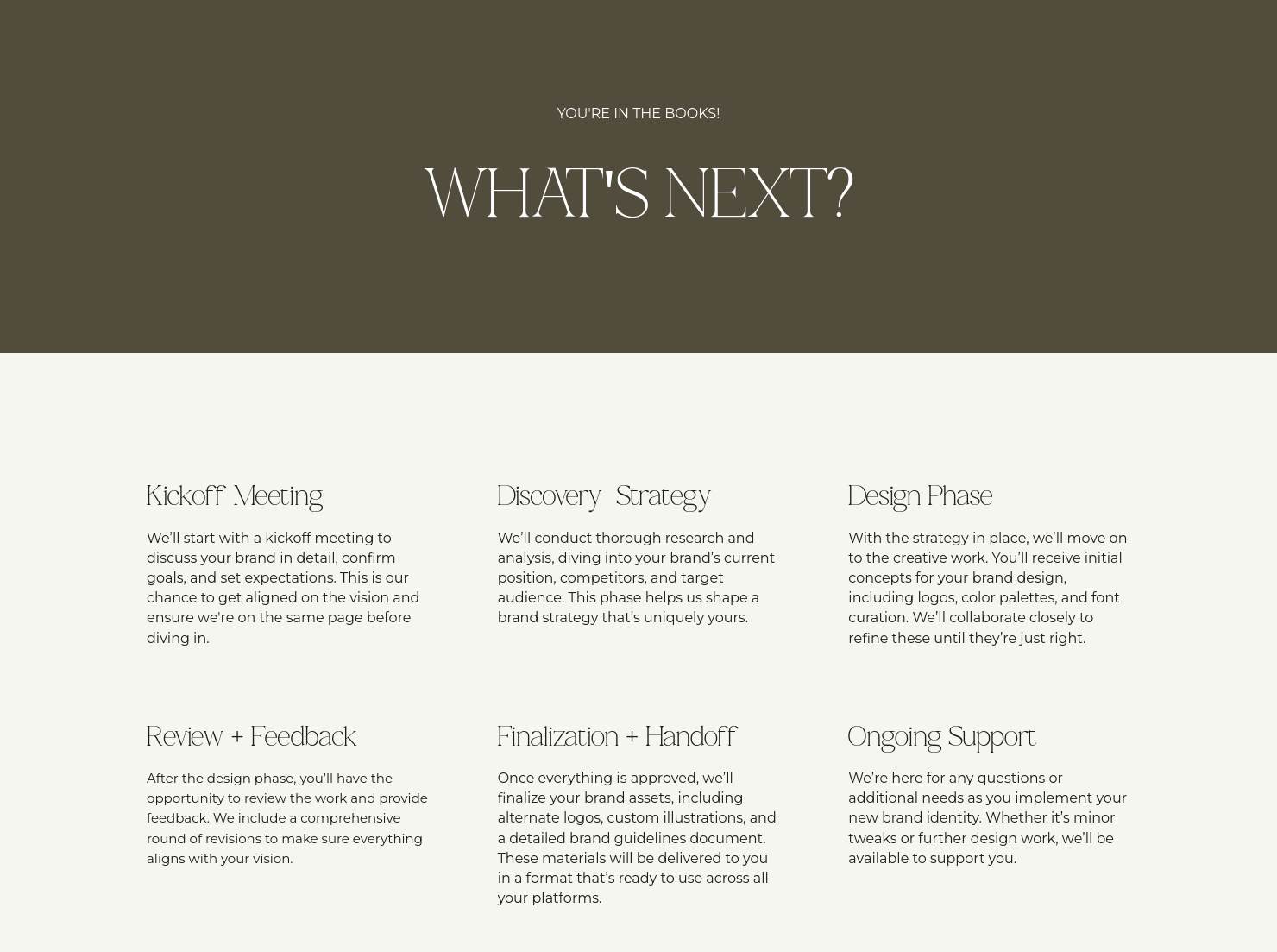 Next Steps
