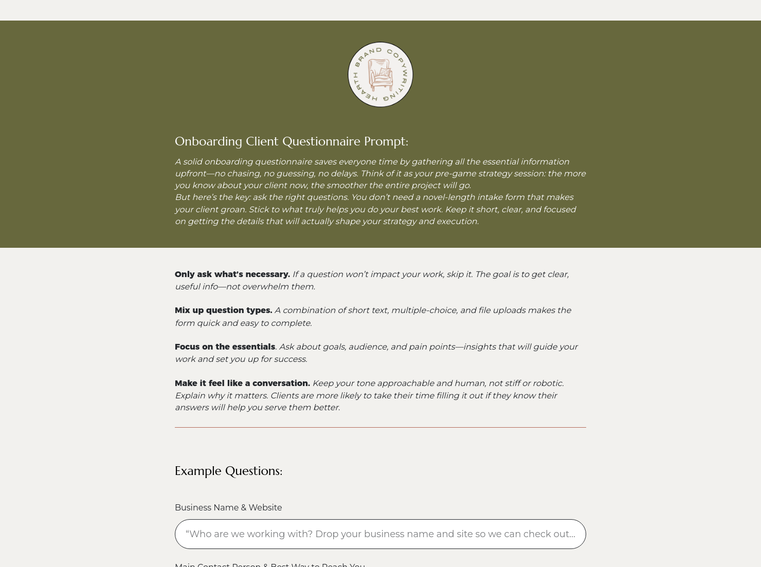 Questionnaire